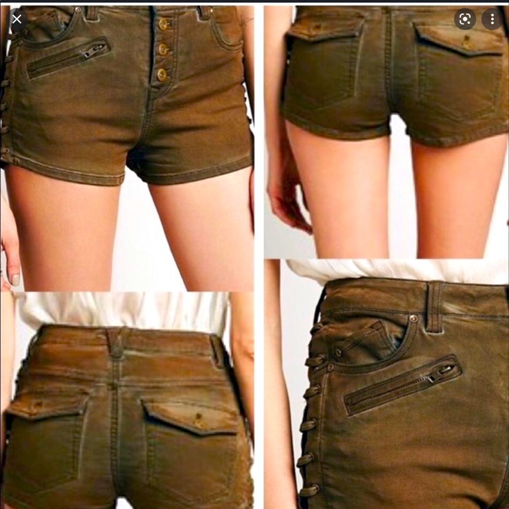 Free people lace up shorts size 28